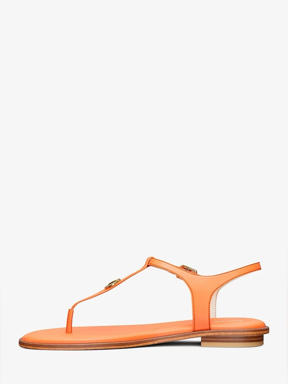 Tory Burch Leather T Strap Sandal with Ankle Strap Orange Size 9
